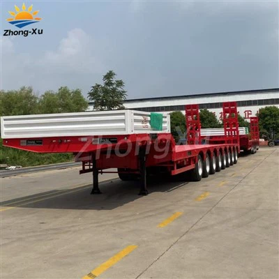 53FT lage oplegger met dieplader